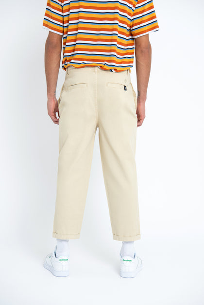 Brooklyn Supply Co Relaxed Ecru Trouser With Drawcord