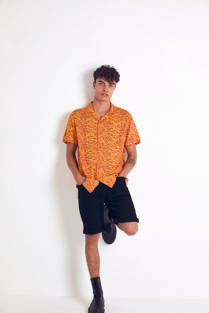 Urban Threads Multi Zebra Revere Shirt