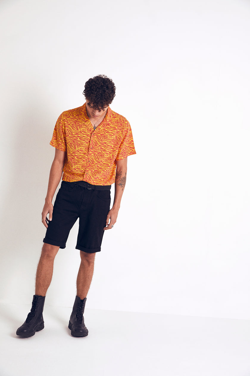 Urban Threads Multi Zebra Revere Shirt
