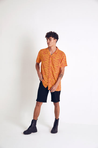 Urban Threads Multi Zebra Revere Shirt