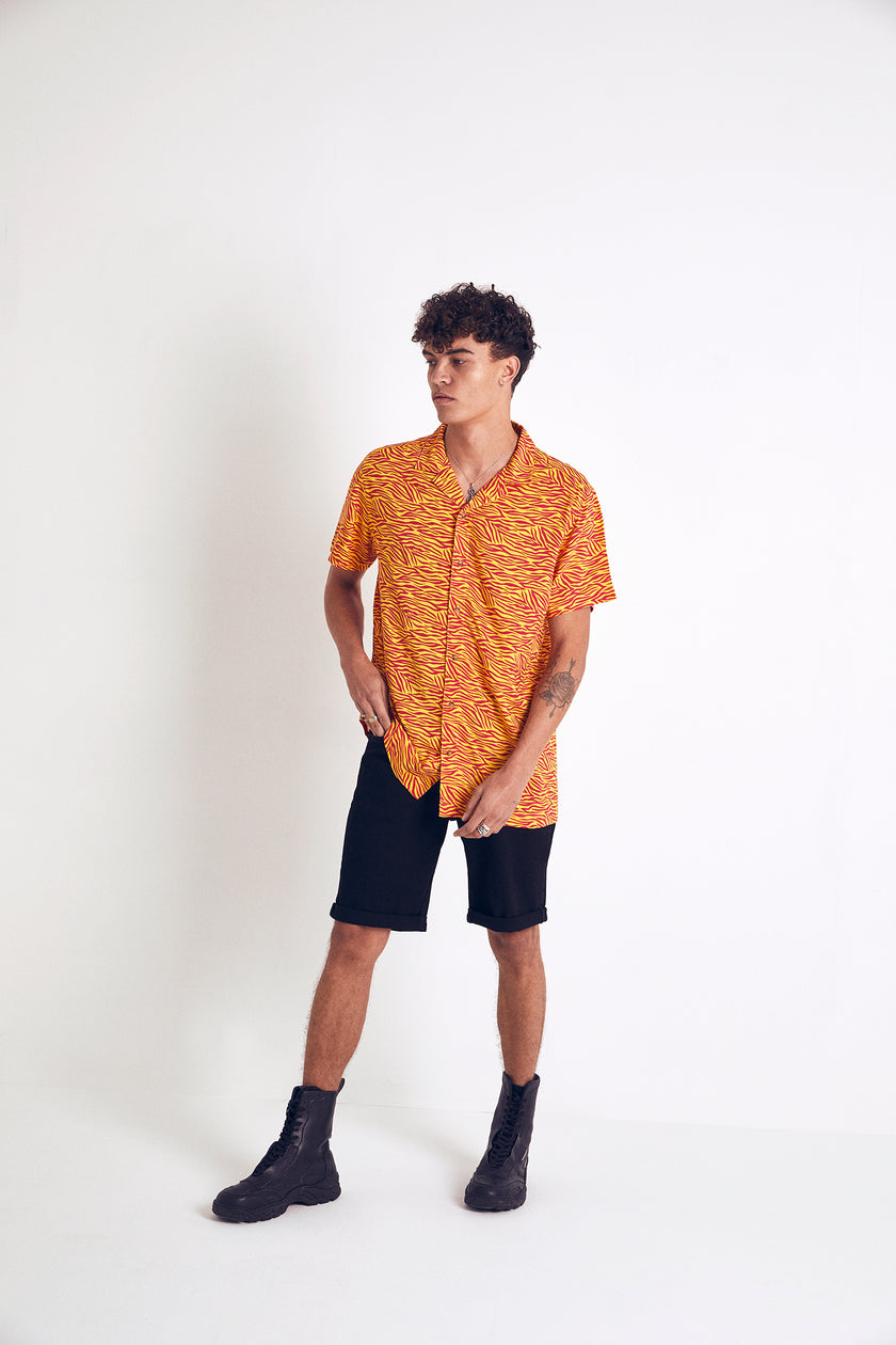 Urban Threads Multi Zebra Revere Shirt