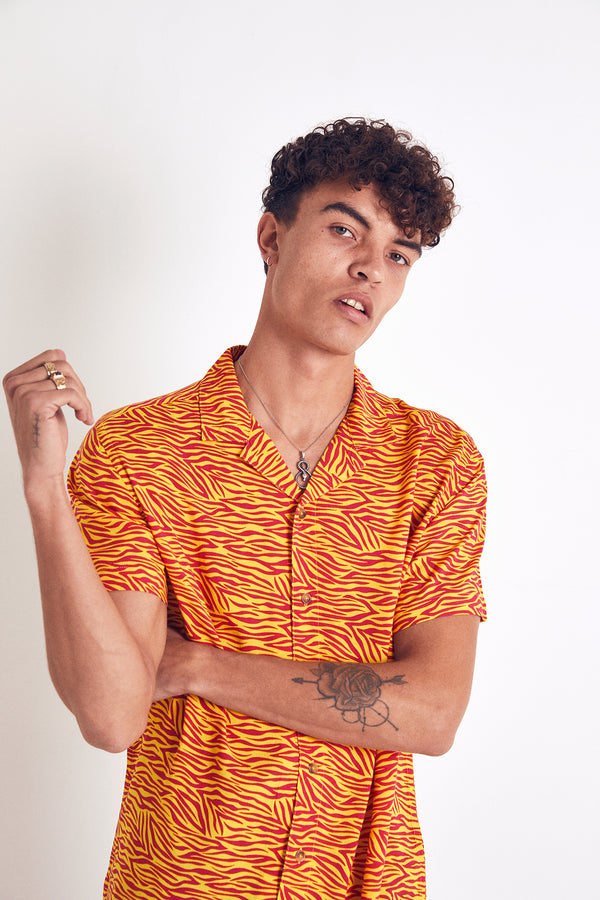 Urban Threads Multi Zebra Revere Shirt