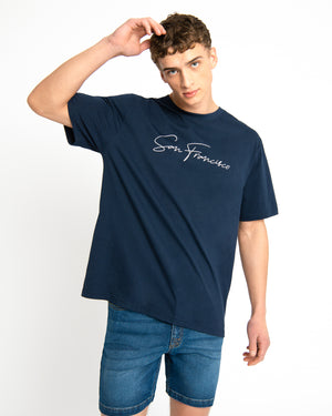 Urban Threads San Francisco Navy Oversized T-Shirt