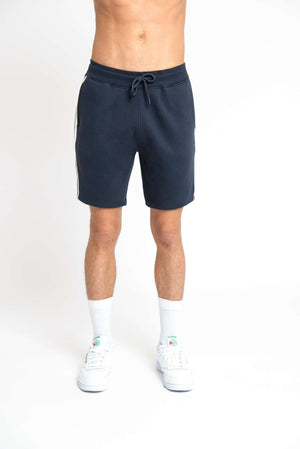 Urban Threads Navy Jersey Shorts With Stripe Taping
