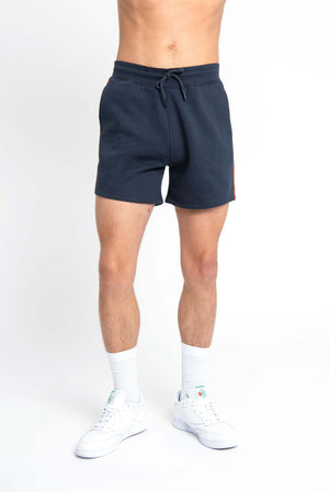 Urban Threads Navy Jersey Shorts with Taping